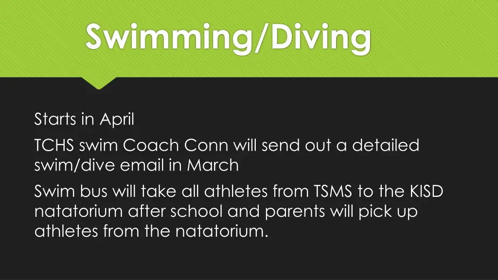 swimming diving