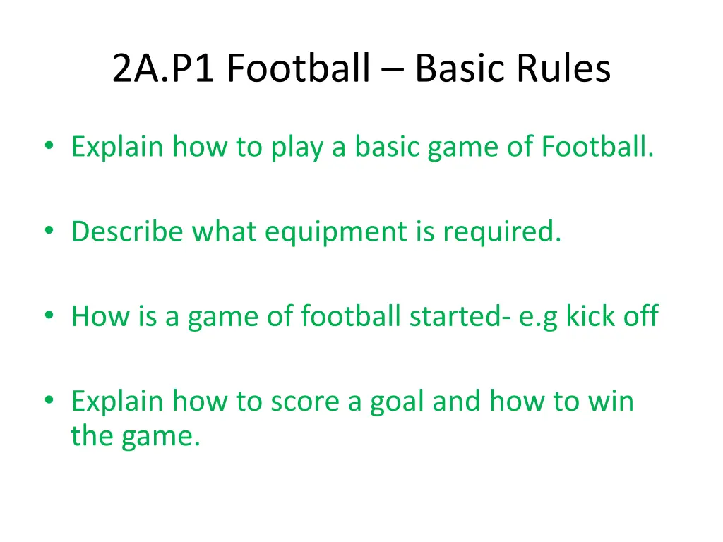 2a p1 football basic rules