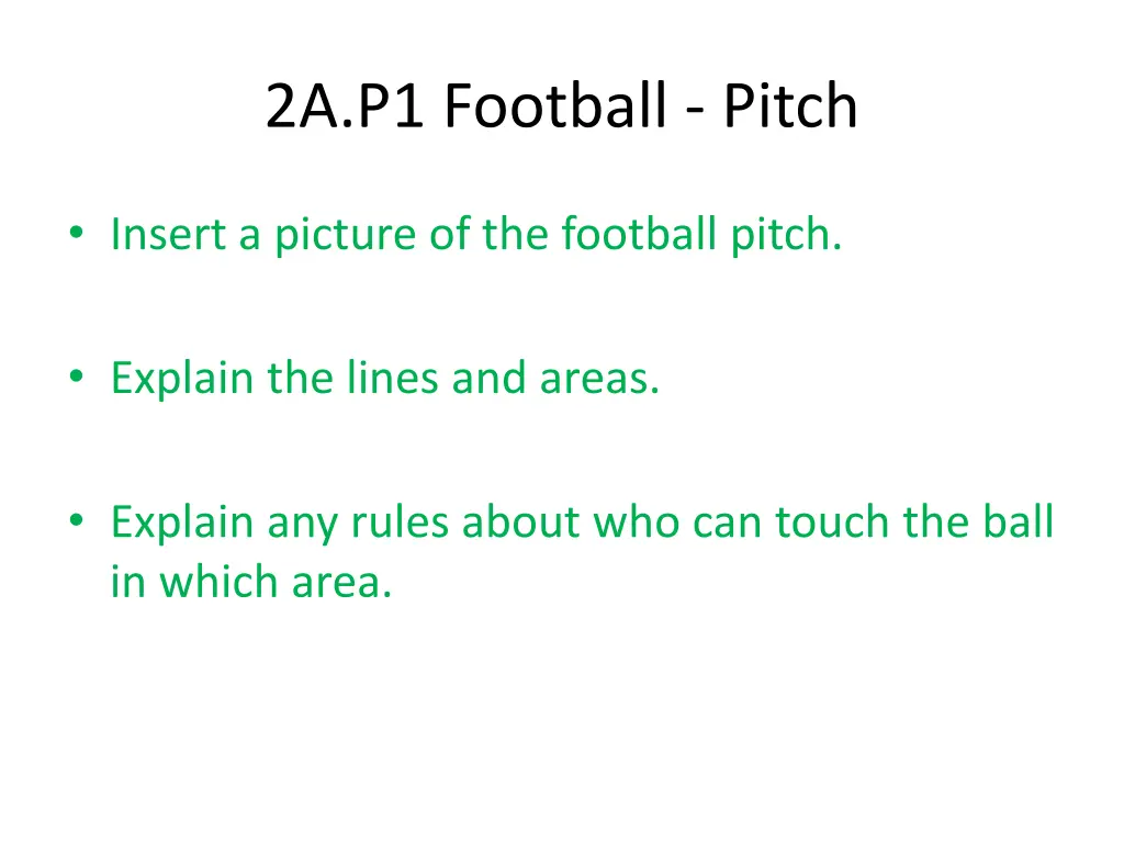 2a p1 football pitch