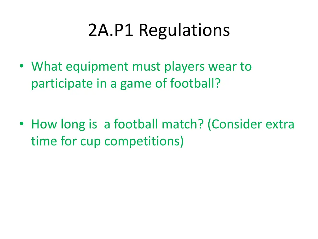 2a p1 regulations