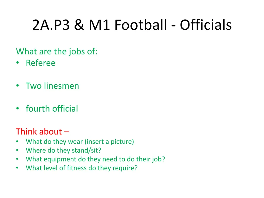 2a p3 m1 football officials