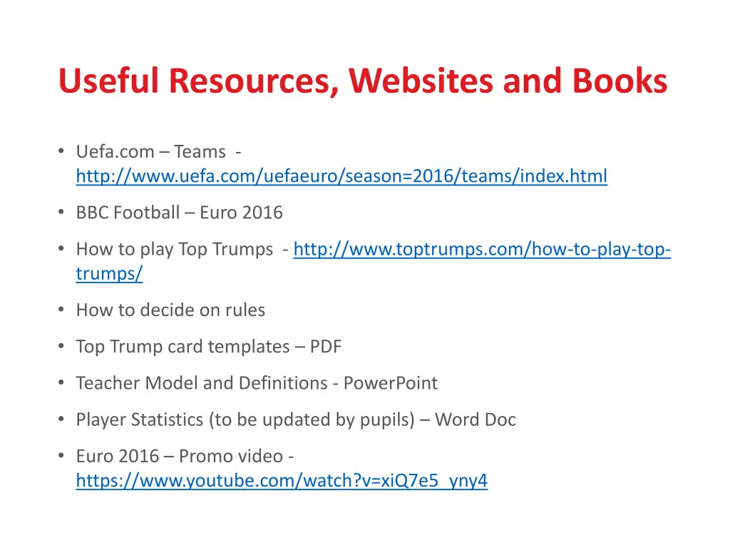 useful resources websites and books