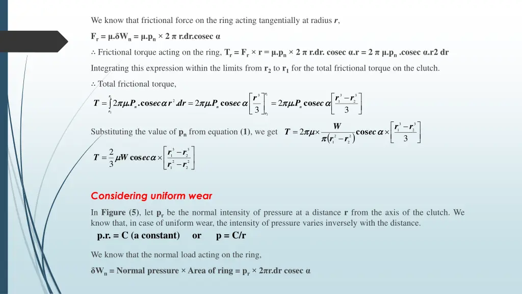 we know that frictional force on the ring acting