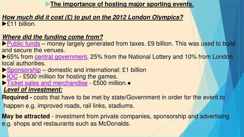 the importance of hosting major sporting events