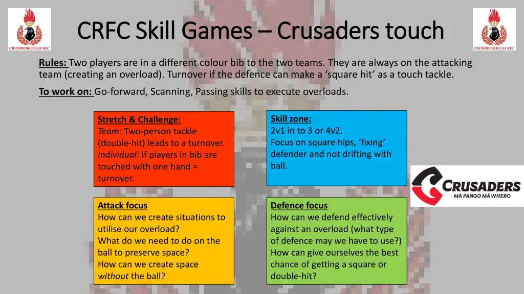 crfc skill games crfc skill games crusaders touch