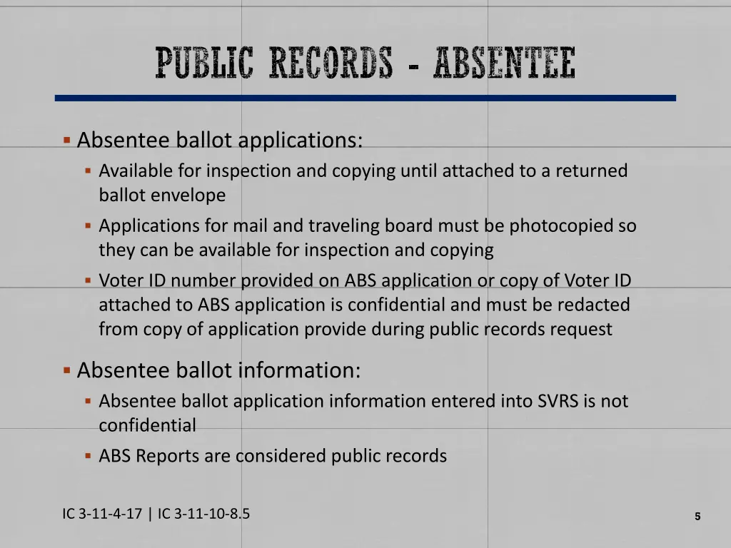 public records absentee