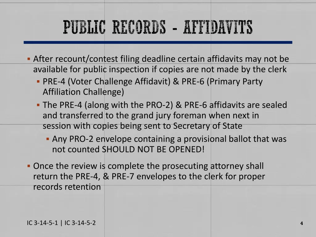 public records affidavits