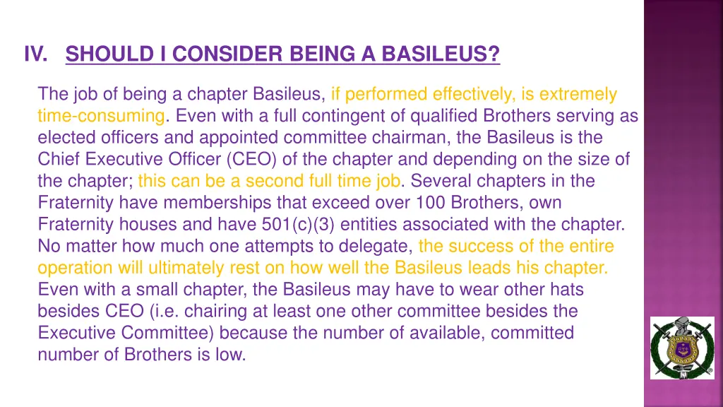 iv should i consider being a basileus