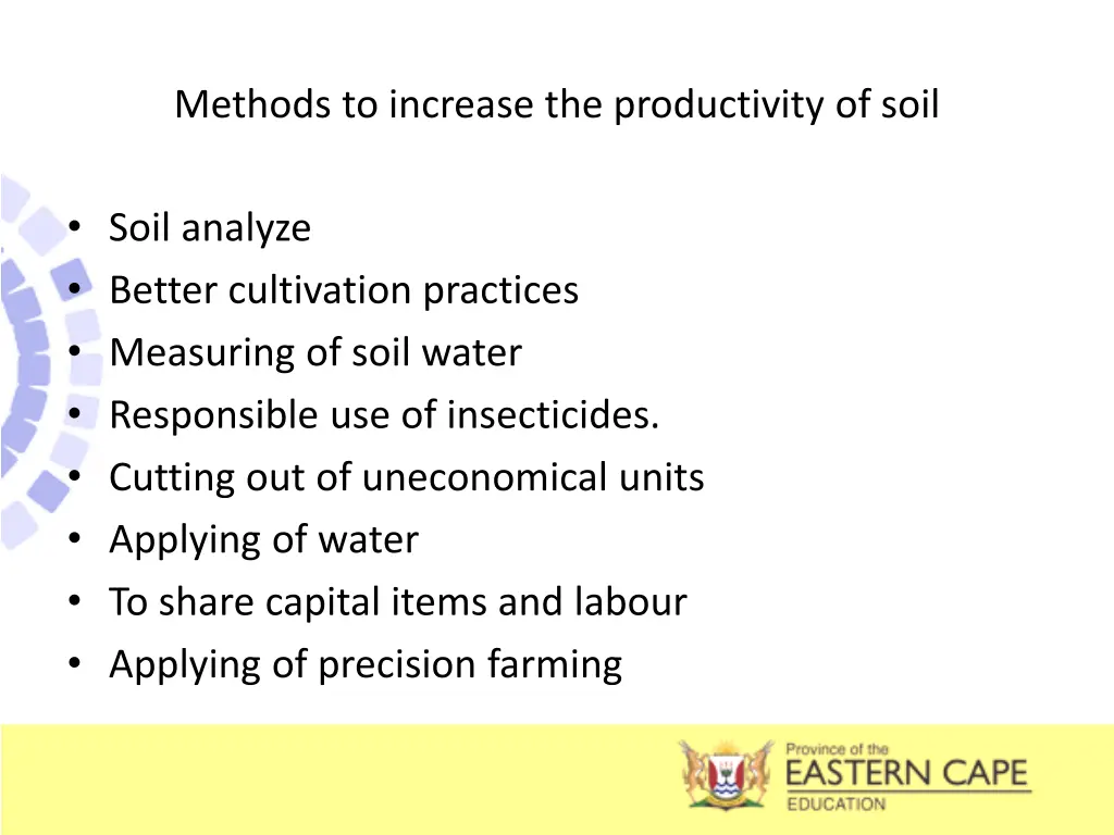 methods to increase the productivity of soil