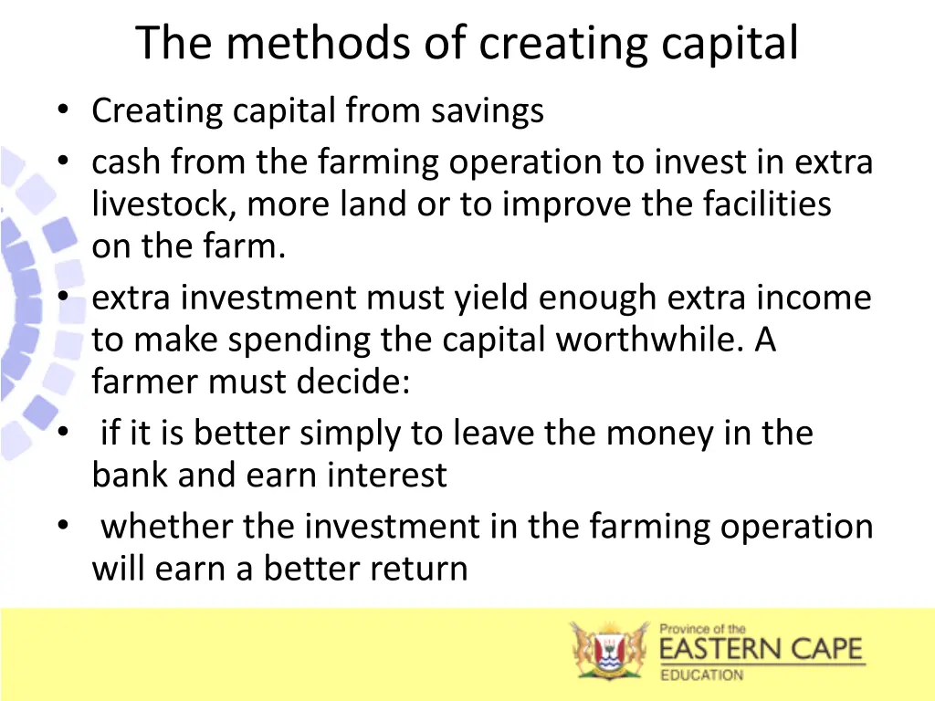 the methods of creating capital creating capital