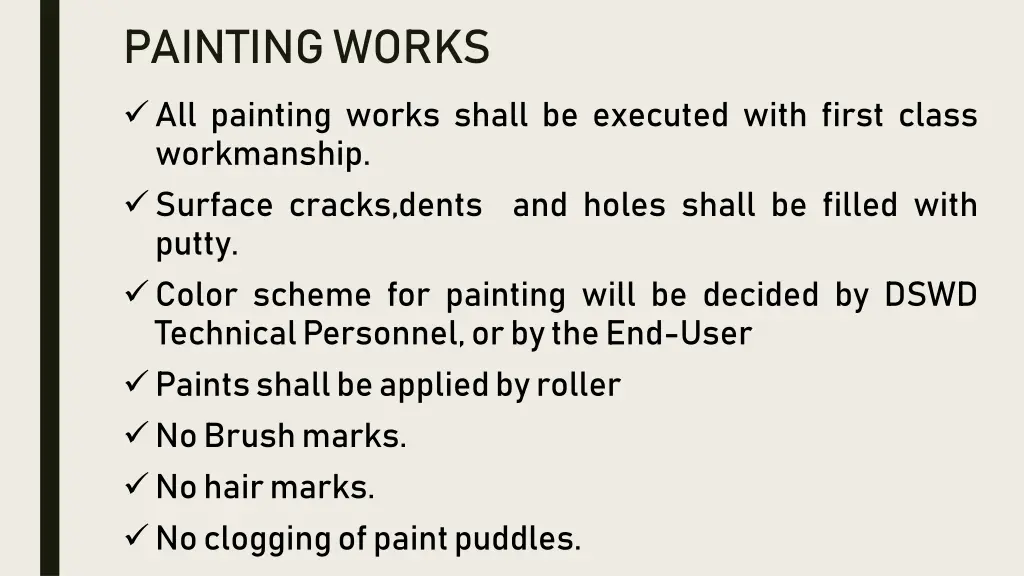 painting works