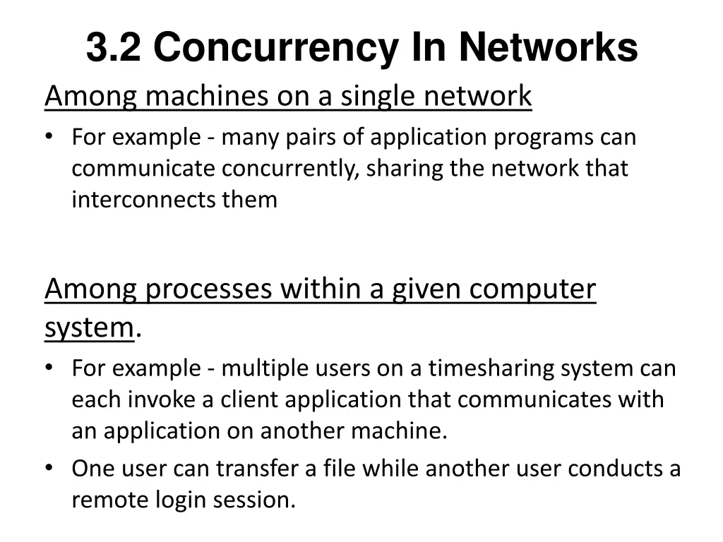 3 2 concurrency in networks