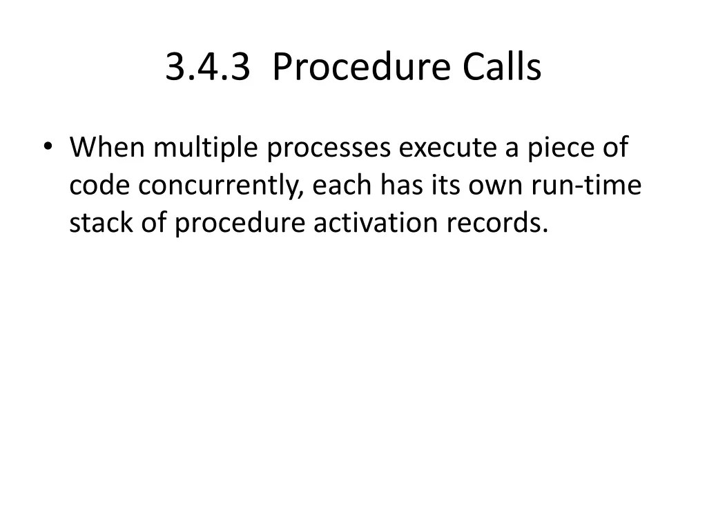 3 4 3 procedure calls