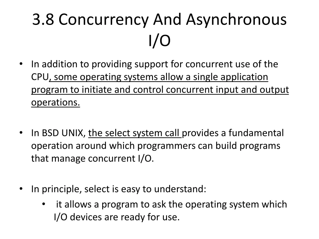 3 8 concurrency and asynchronous i o