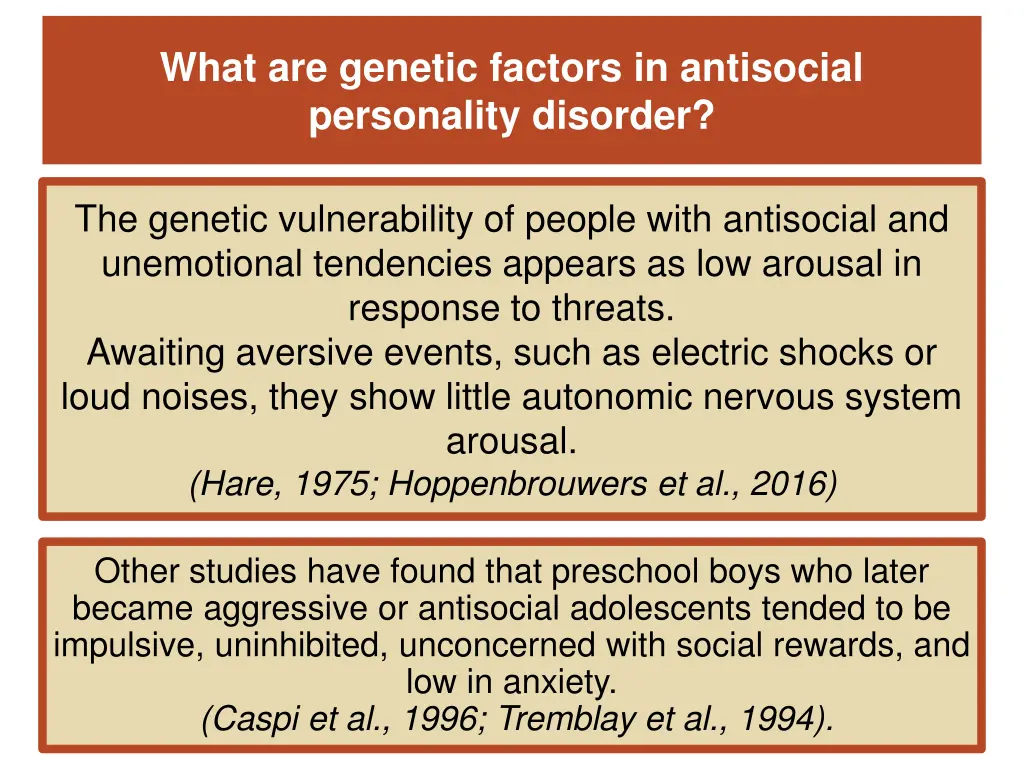 what are genetic factors in antisocial