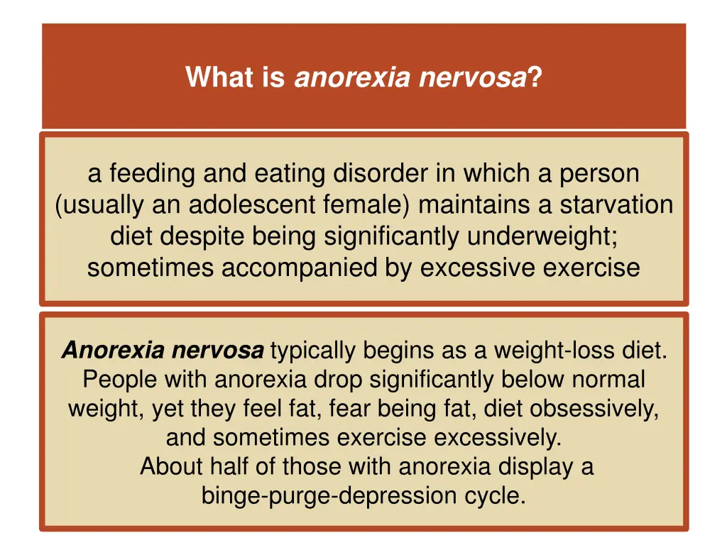 what is anorexia nervosa