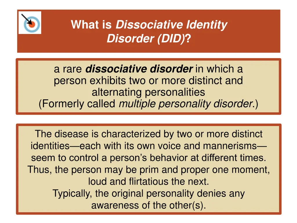 what is dissociative identity disorder did