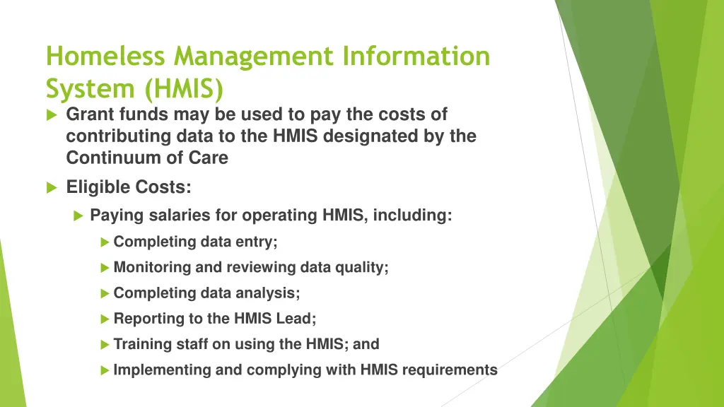 homeless management information system hmis grant