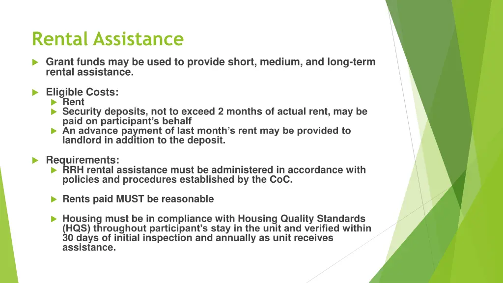 rental assistance