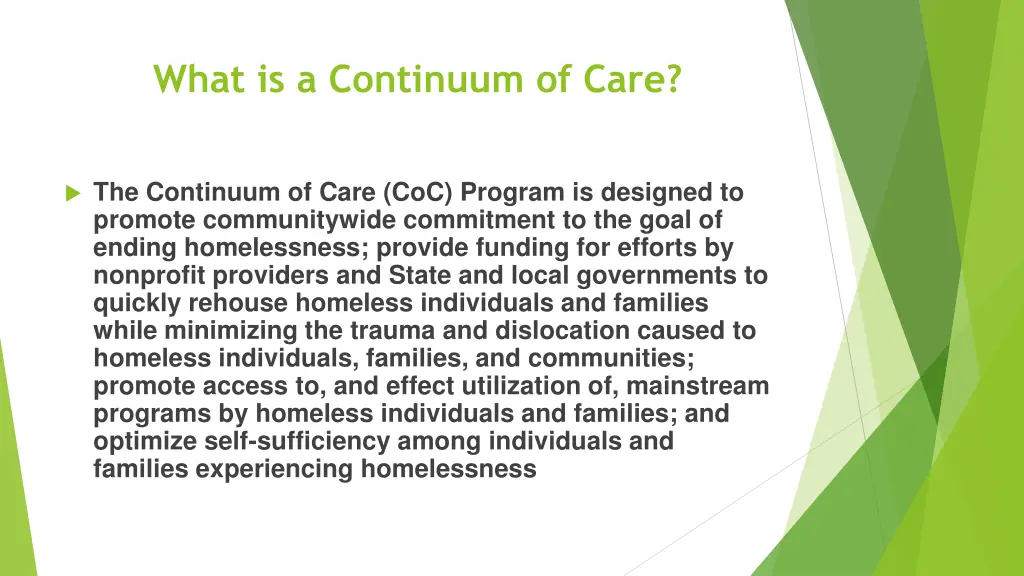 what is a continuum of care