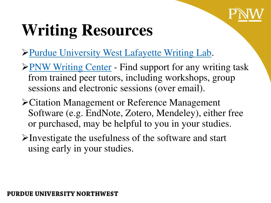 writing resources