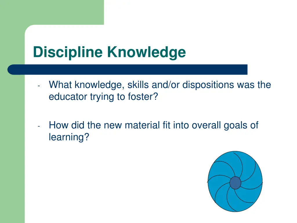 discipline knowledge