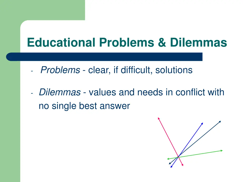 educational problems dilemmas