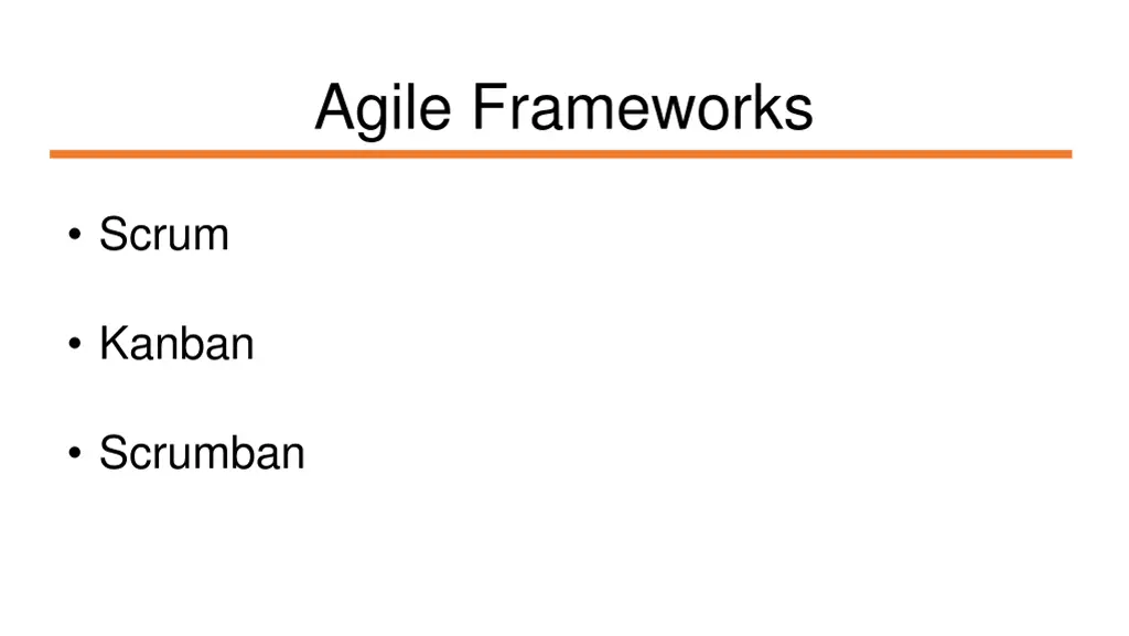 agile frameworks