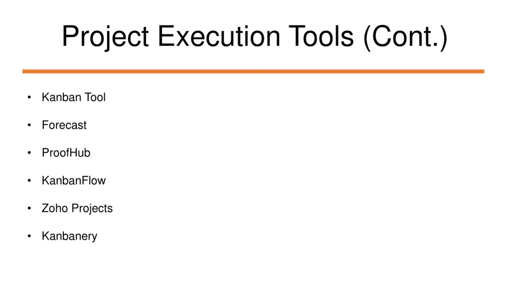 project execution tools cont 1