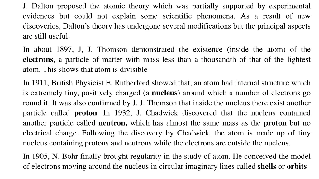 j dalton proposed the atomic theory which