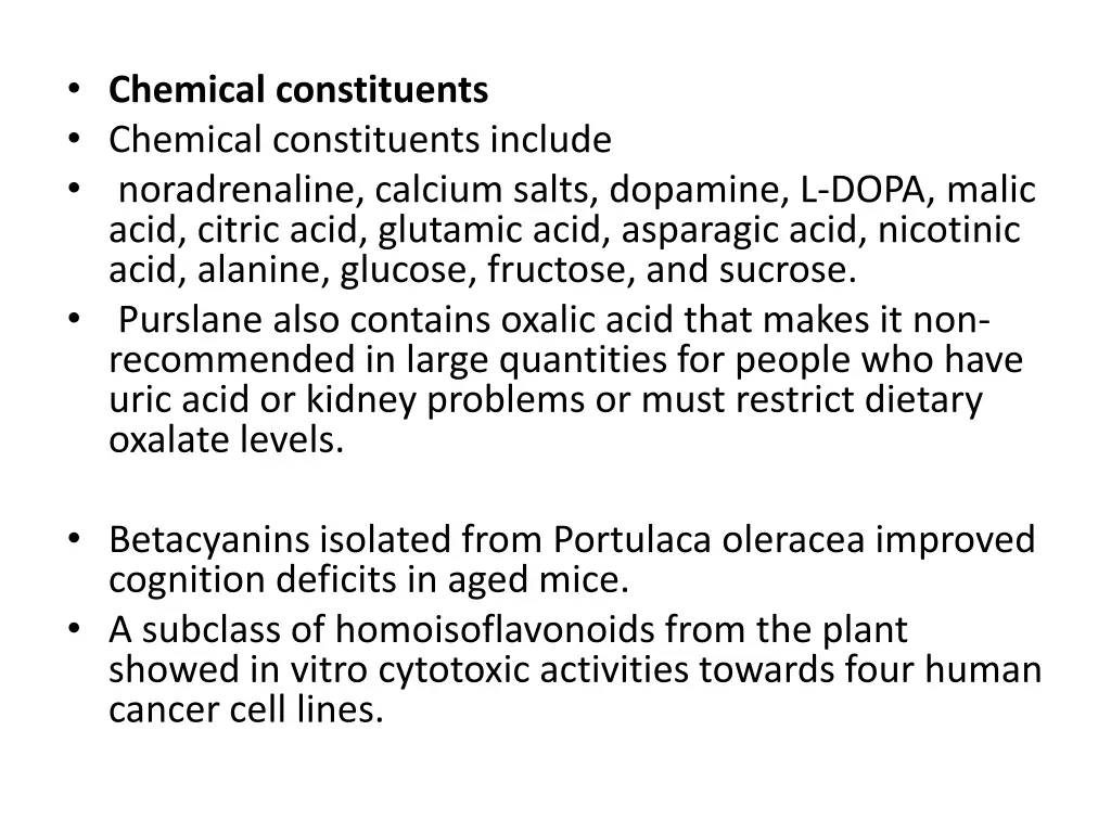 chemical constituents chemical constituents