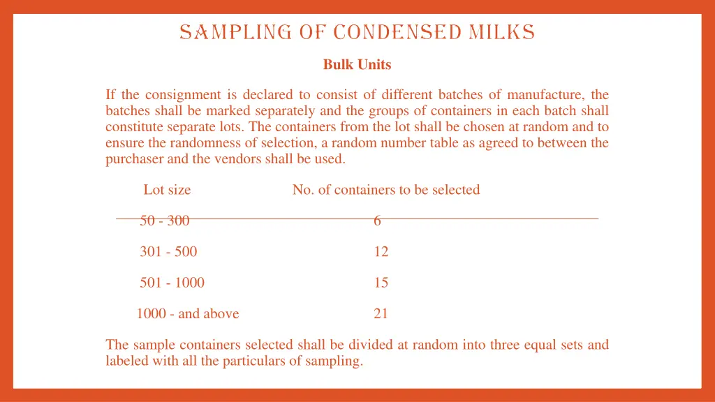 sampling of condensed milks sampling of condensed