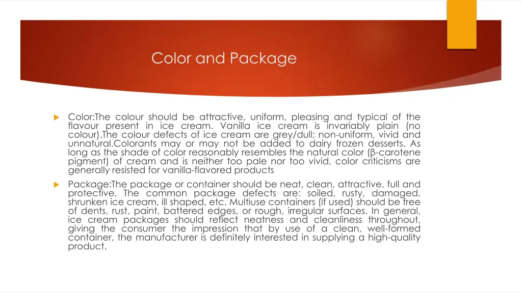 color and package