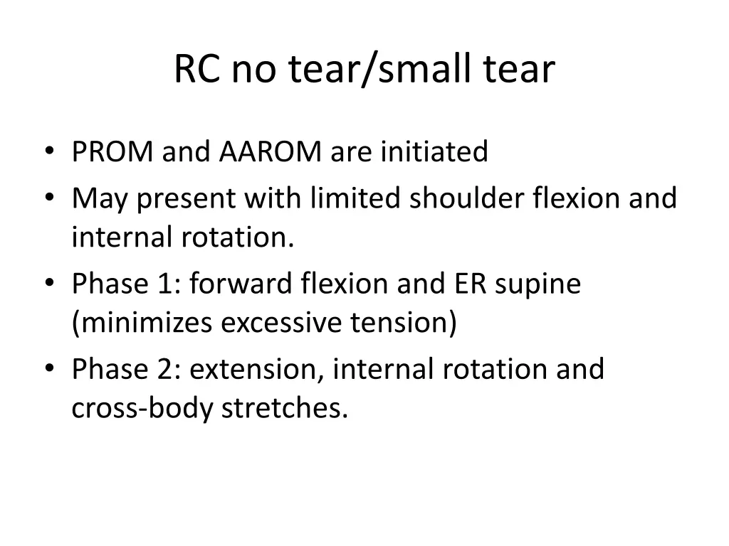 rc no tear small tear