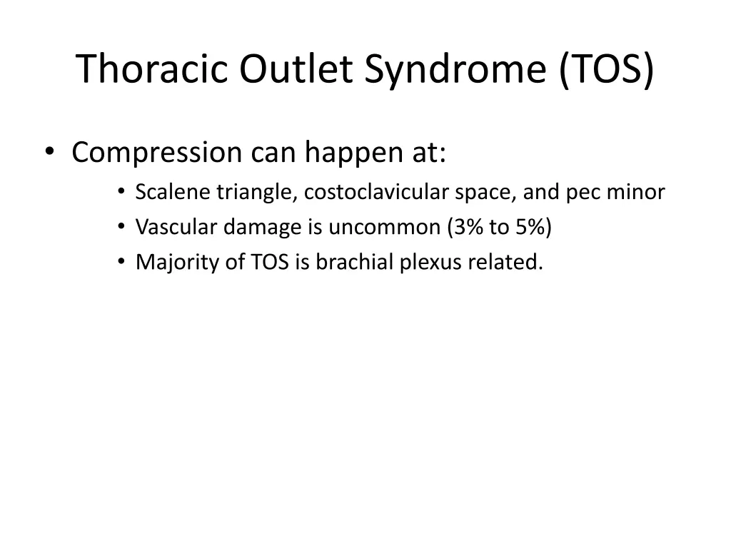 thoracic outlet syndrome tos