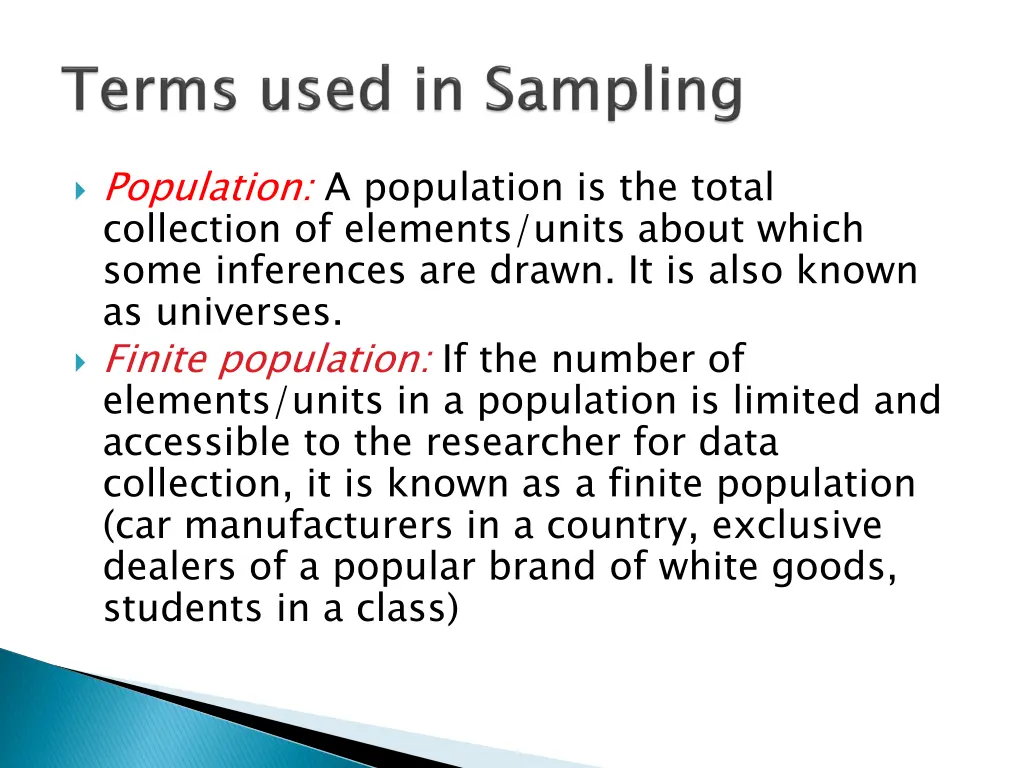 population a population is the total collection