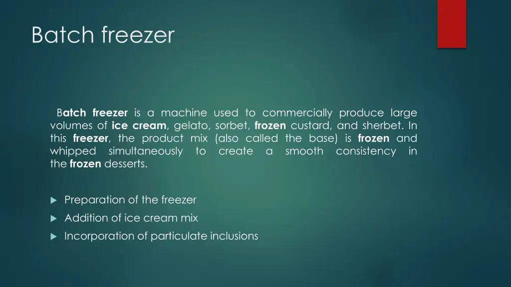 batch freezer