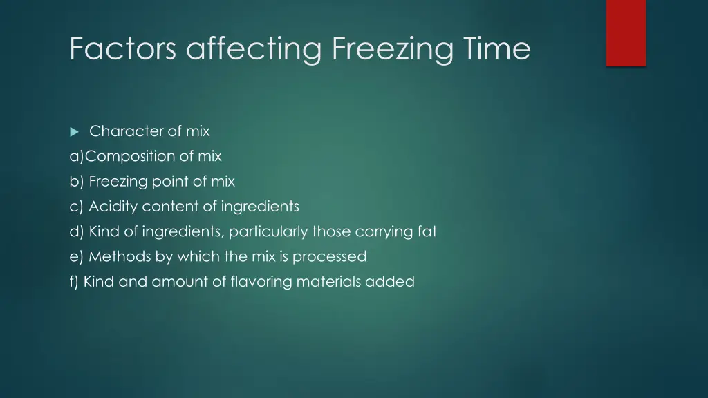 factors affecting freezing time 1