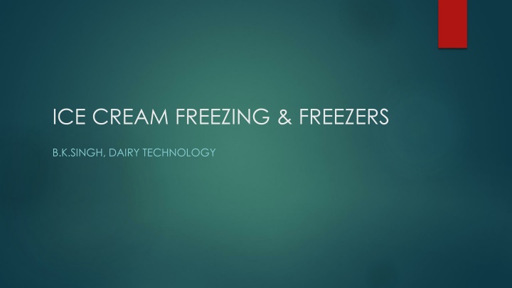 ice cream freezing freezers