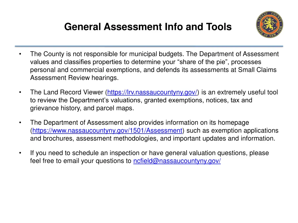 general assessment info and tools