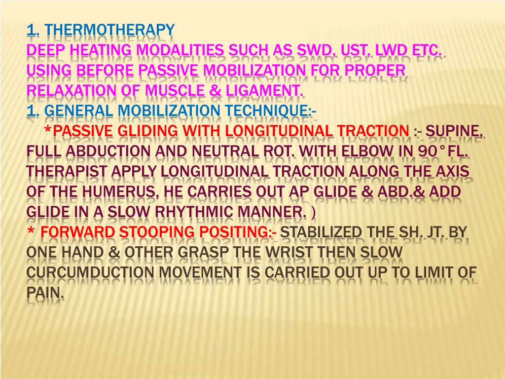 1 thermotherapy deep heating modalities such