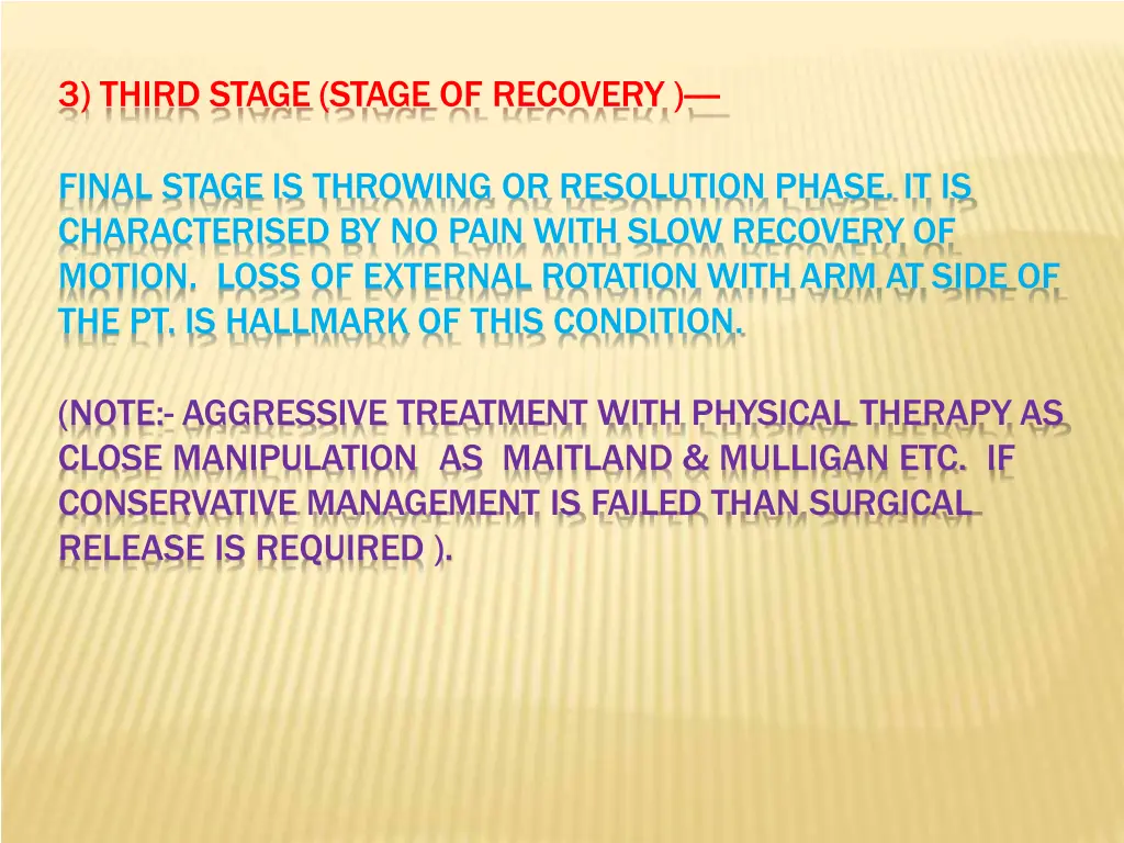 3 third stage stage of recovery