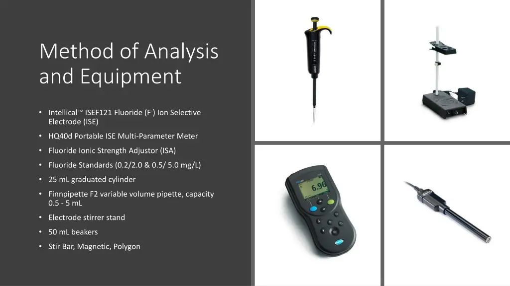 method of analysis and equipment