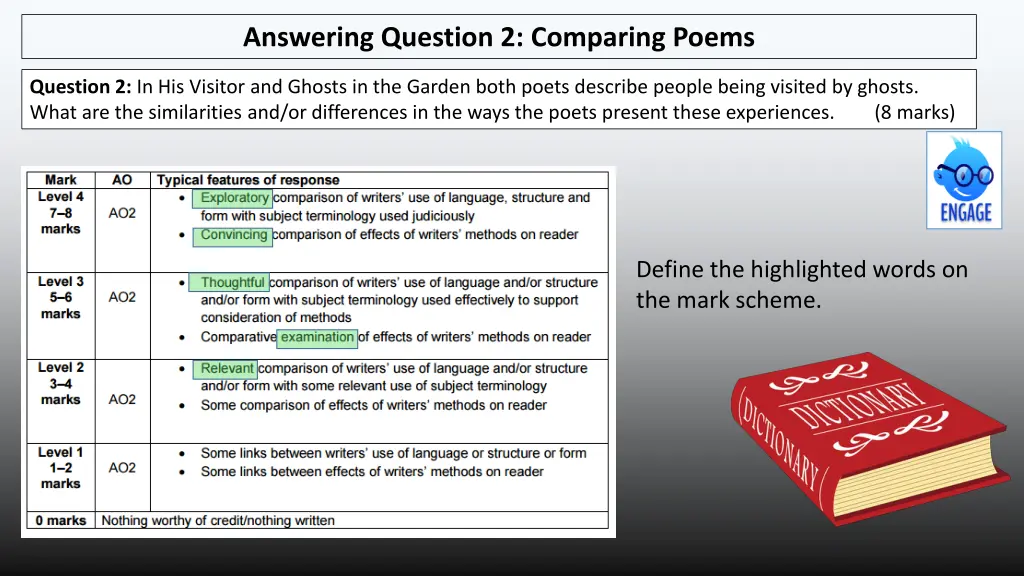 answering question 2 comparing poems