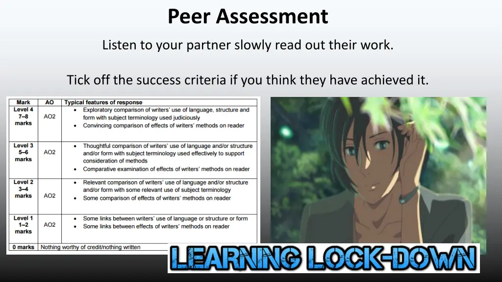 peer assessment