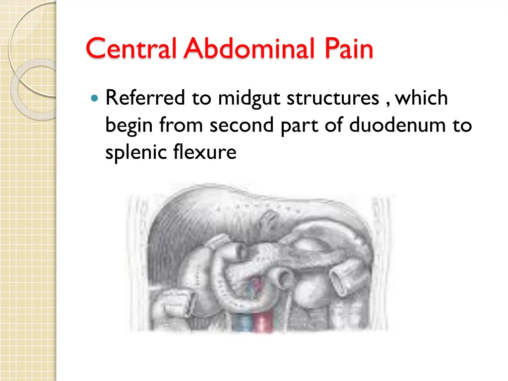 central abdominal pain