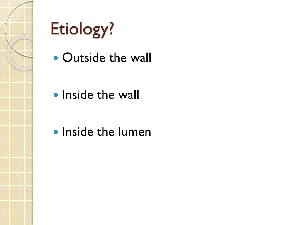 etiology