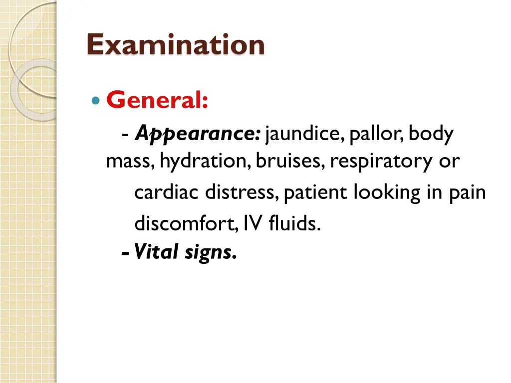 examination