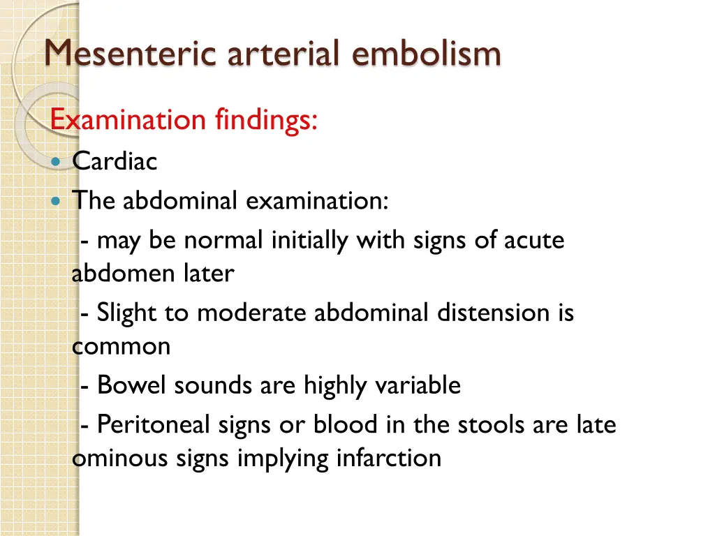 mesenteric arterial embolism 1