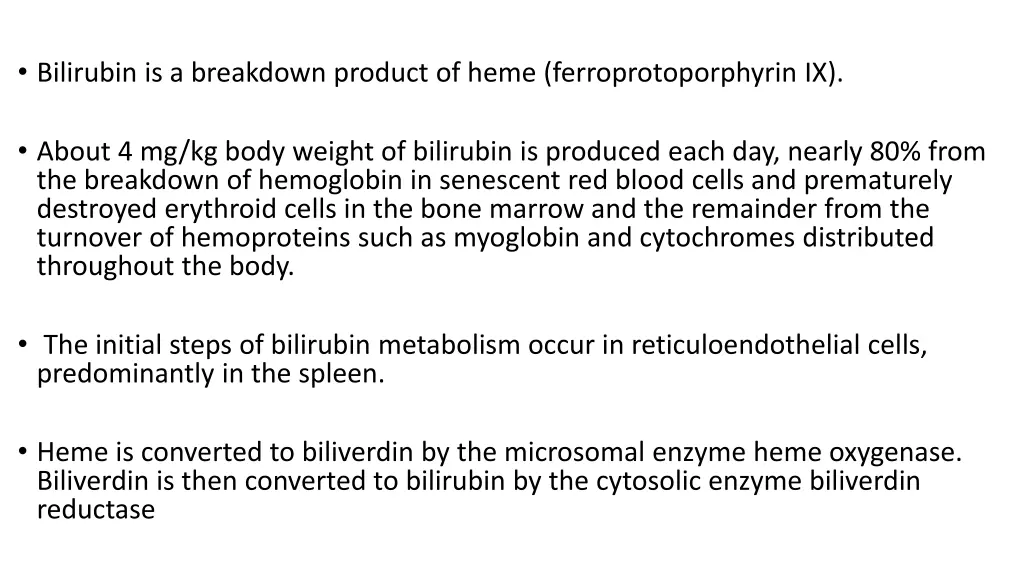 bilirubin is a breakdown product of heme